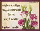 Verses köszöntő édesanyáknak, rózsás anyák napi képeslap.