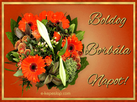 Nvre szl kpeslap Borbla napra. Boldog Borbla napot.