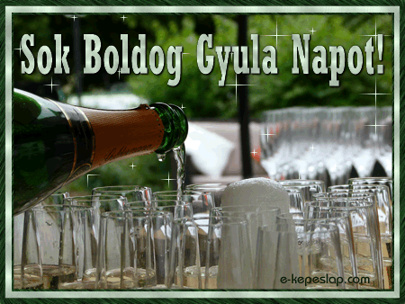 Nvre szl kpeslap, Gyula nvnapra. Sok boldog Gyula napot.