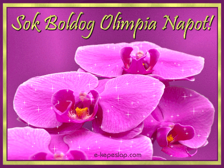 Nvre szl kpeslap Olimpia napra. Sok boldog Olimpia nvnapot!