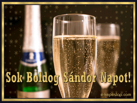 Nvre szl kpeslap Sndor nvnapra. Sok boldog Sndor napot.
