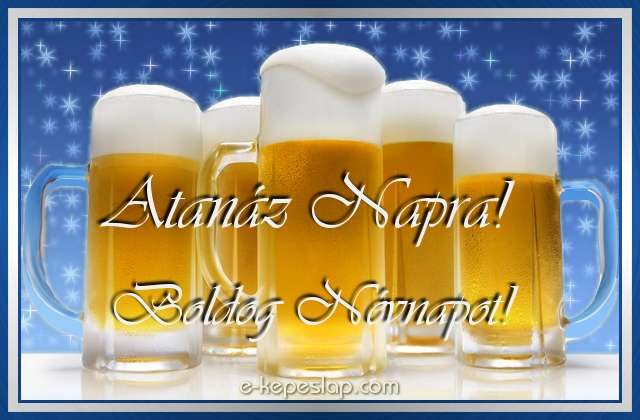 Habz� s�r�skors�k n�vre sz�l� k�sz�nt� felirattal, Atan�z n�vnapra.