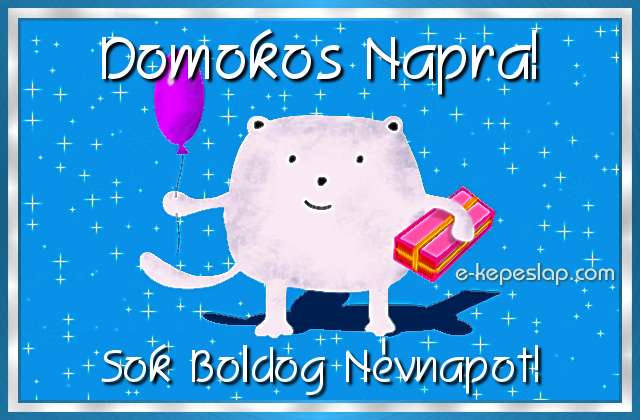 Névre szóló Domokos képeslap gyerekeknek