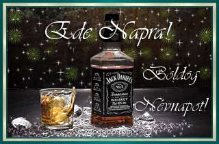 Jg dupla whiskyvel nvnapi, nvre szl kpeslap Ede nvnapra, ksznt felirattal frfiaknak.