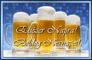 Habz� s�r�skors�k n�vre sz�l� k�sz�nt� felirattal, Eli�zer n�vnapra.