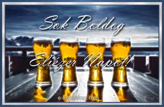 H�t�tt s�r�k n�vre sz�l� k�peslap, Eli�zer n�vnapra, k�sz�nt� felirattal f�rfi rokonoknak, haveroknak, bar�toknak.