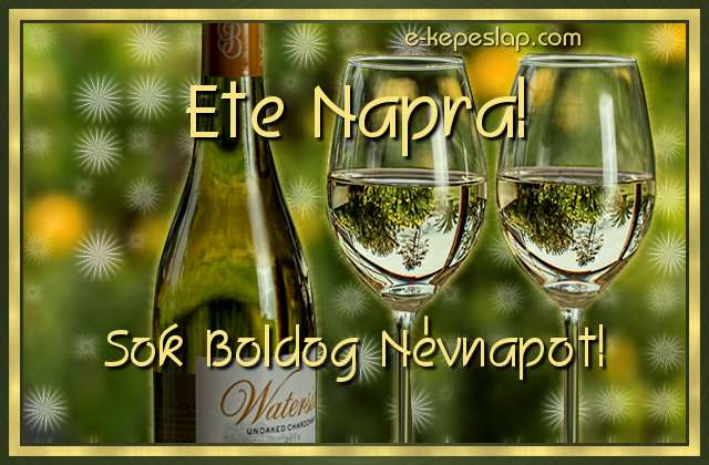 K�sz�ntsd fel Ete nev� f�rfi ismer�s�d, hangulatos boros n�vre sz�l� k�peslappal.