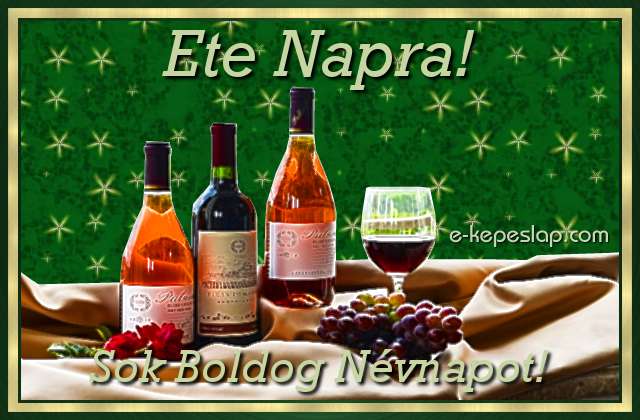 Boros szieszta - K�sz�ntsd fel Ete ismer�s�d n�vre sz�l� k�peslappal, k�sz�nt� felirattal.