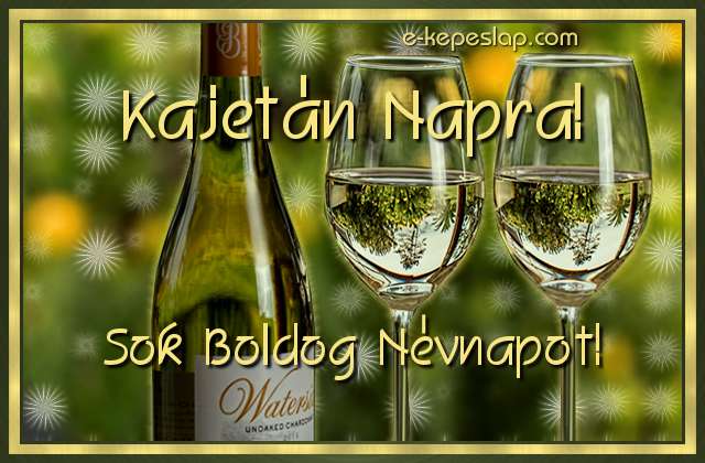 K�sz�ntsd fel Kajet�n nev� f�rfi ismer�s�d, hangulatos boros n�vre sz�l� k�peslappal.