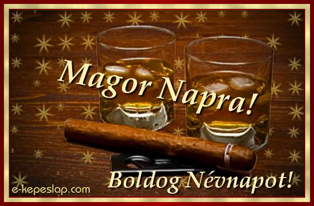 Nvre szl kpeslap Magor napra