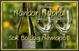 Kszntsd fel Nndor nev frfi ismersd, hangulatos boros nvre szl kpeslappal.