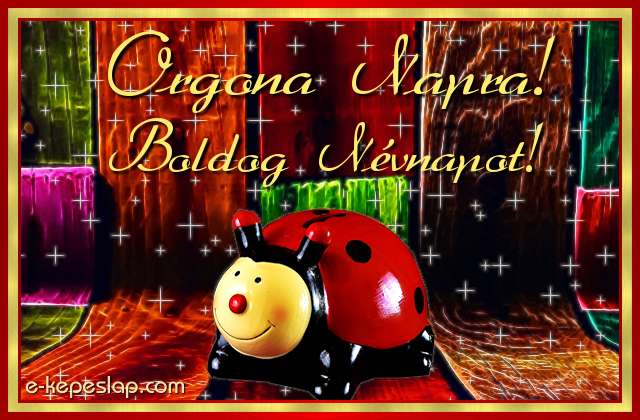 Orgona nvre szl kpeslap gyerekeknek