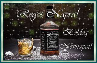 J�g dupla whiskyvel n�vnapi, n�vre sz�l� k�peslap Reg�s n�vnapra, k�sz�nt� felirattal f�rfiaknak.