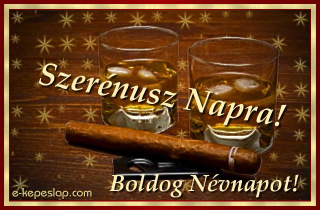 Nvre szl kpeslap Szernusz napra