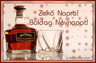 Nvnapi kpeslap Zek nvnapra whiskeyvel s szemlyre szl ksznt felirattal.